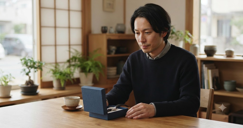 包装された腕時計ギフトを表すイメージ画像