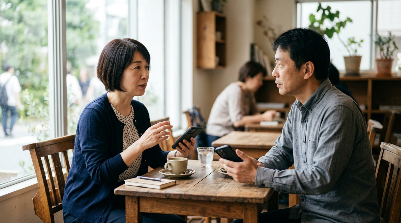 最初の連絡を考える場面を表すイメージ画像