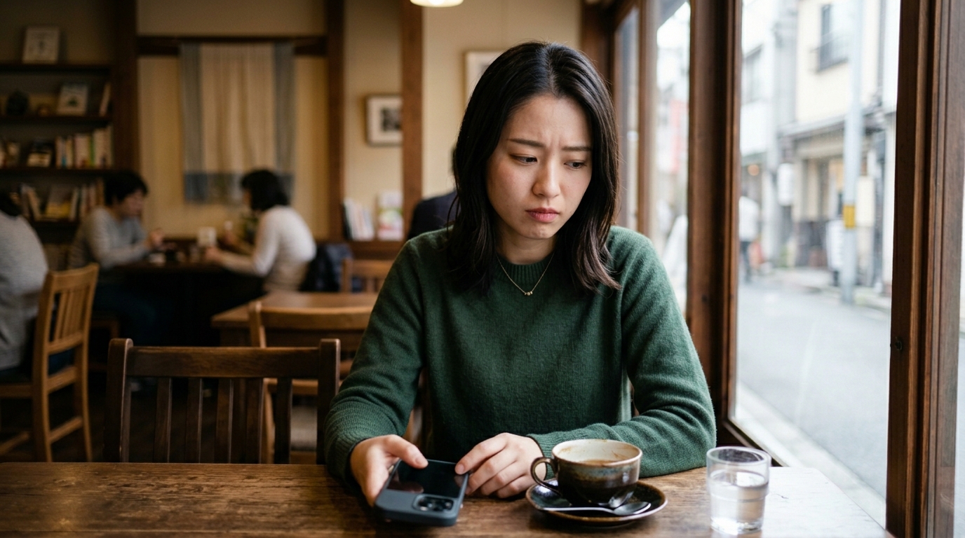 待ち合わせ予定を確認する場面を表すイメージ画像